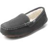 DREAM PAIRS Women’s Fuzzy House Slippers Cozy Faux Fur Micro Suede Moccasins Slip on Loafer Shoes for Indoor and Outdoor(Grey)