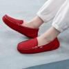 DREAM PAIRS Women’s Fuzzy House Slippers Cozy Faux Fur Micro Suede Moccasins Slip on Loafer Shoes for Indoor and Outdoor(Red)