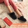 DREAM PAIRS Women’s House Slippers Indoor Fuzzy Fluffy Furry Cozy Home Bedroom Comfy Winter Cute Warm Outdoor Shoes FuzzyEasy(Black)