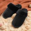DREAM PAIRS Women’s House Slippers Indoor Fuzzy Fluffy Furry Cozy Home Bedroom Comfy Winter Cute Warm Outdoor Shoes FuzzyEasy(Black)