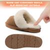 DREAM PAIRS Women’s House Slippers Indoor Fuzzy Fluffy Furry Cozy Home Bedroom Comfy Winter Cute Warm Outdoor Shoes FuzzyEasy(Chesnut)