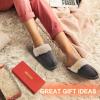 DREAM PAIRS Women’s House Slippers Indoor Fuzzy Fluffy Furry Cozy Home Bedroom Comfy Winter Cute Warm Outdoor Shoes FuzzyEasy(Grey)