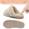 DREAM PAIRS Women’s House Slippers Indoor Fuzzy Fluffy Furry Cozy Home Bedroom Comfy Winter Cute Warm Outdoor Shoes FuzzyEasy(Sand)
