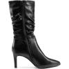 DREAM PAIRS Women’s Mid Calf Boots High Heels Pointed Toe Zip Fashion Dressy Boot(Black)
