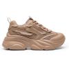 DREAM PAIRS Women’s Platform Chunky Fashion Sneakers Jaxon Walking Lace-Up Comfortable Dad Sneakers Workout Sport Work Casual Tennis Shoes(Tan)