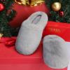 DREAM PAIRS Women’s Plush Fuzzy Slip on Indoor Outdoor Winter House Slippers(Dark Grey)