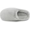 DREAM PAIRS Women’s Plush Fuzzy Slip on Indoor Outdoor Winter House Slippers(Grey)