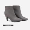 DREAM PAIRS Women’s Pointed Toe Ankle Boots High Heel Booties Fashion Zipper Dress Boots(Light/Grey/Suede)