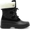 DREAM PAIRS Women’s Winter Duck Boots Mid Calf Warm Insulated Faux Fur Lined Waterproof Lace Up Snow Boots(Black)