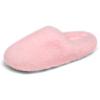 DREAM PAIRS Women’s Plush Fuzzy Slip on Indoor Outdoor Winter House Slippers(Pink)