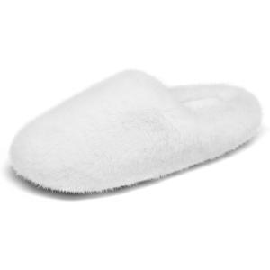 DREAM PAIRS Women’s Plush Fuzzy Slip on Indoor Outdoor Winter House Slippers(Cream)