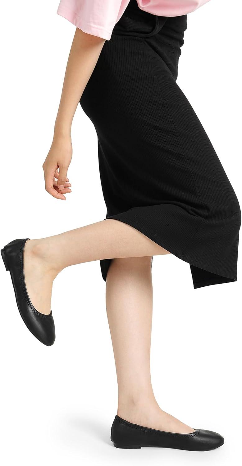 imageDREAM PAIRS Womens SoleHappy Ballerina Walking Flats ShoesBlack