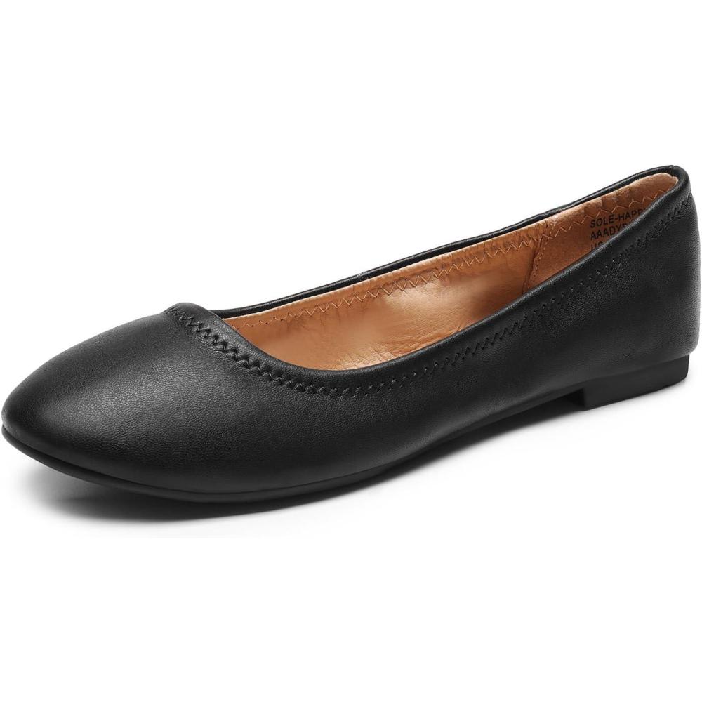 imageDREAM PAIRS Womens SoleHappy Ballerina Walking Flats ShoesBlack
