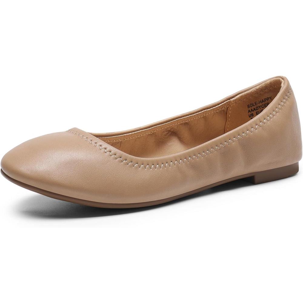 imageDREAM PAIRS Womens SoleHappy Ballerina Walking Flats ShoesNude
