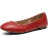 DREAM PAIRS Women’s Sole-Happy Ballerina Walking Flats Shoes(Red)