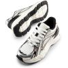 DREAM PAIRS Women’s Platform Chunky Liv Fashion Sneakers Walking Lace-Up Comfortable Y2K-Style Sneakers Workout Sport Work Casual Tennis Shoes(Silver/Black)