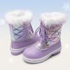 DREAM PAIRS Cozy Kids Snow Boots, Warm & Water-Resistant Winter Boots with Faux Fur for All-Day Play, Non-Slip Mid Calf Boots(Light Purple)