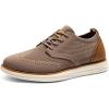 Bruno Marc Men’s KnitFlex Craft Mesh Oxfords Sneakers Casual Dress Lace-Up Lightweight Walking Shoes(6-light Brown)