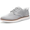 Bruno Marc Men’s KnitFlex Craft Mesh Oxfords Sneakers Casual Dress Lace-Up Lightweight Walking Shoes(Grey-hands Free)