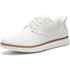 Bruno Marc Men’s KnitFlex Craft Mesh Oxfords Sneakers Casual Dress Lace-Up Lightweight Walking Shoes(White-hands Free)