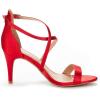 DREAM PAIRS Women’s DOLCE Fashion Stilettos Open Toe Pump Heel Sandals(Red)