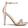 DREAM PAIRS Women’s High Heels Flower Ankle Strap Stilettos Round Open Toe Dressy Sexy Sandals(Champagne  Silver)