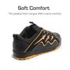 DREAM PAIRS Kid Shoes Boys Girls Sneakers Lace Up Skate Shoes Durable Walking Casual Shoes(Black/Orange)