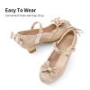 DREAM PAIRS Girls Dress Shoes Toddler Little Girls Heels Mary Jane Princess Shoes with Interchangeable Bow for Flower Girl Wedding Party(Gold)