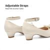 DREAM PAIRS Girls Heels Dress Shoes Wedding Party Bow Flower Girl Shoes Princess Open Toe Sandals for Little Kid/Big Kid