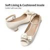 DREAM PAIRS Girls Heels Dress Shoes Wedding Party Bow Flower Girl Shoes Princess Open Toe Sandals for Little Kid/Big Kid