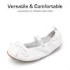 DREAM PAIRS Toddler Little Girls Ballet Flats Dress Shoes Mary Janes Ballerina Shoes(White)