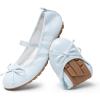 DREAM PAIRS Toddler Little Girls Ballet Flats Dress Shoes Mary Janes Ballerina Shoes(Light Blue)