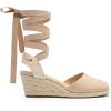 DREAM PAIRS Women’s Wedge Sandals Platform Close Toe Espadrilles Strappy Lace Up Sandals Cute Fashion Comfortable Dressy Beach Vocation Summer Shoes(Nude-canvas)
