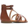 DREAM PAIRS Women’s Dressy Gladiator Summer Cross Strappy Sandals Comfort Flat Casual Beach Fisherman Thong sandals(Brown)