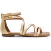 DREAM PAIRS Women’s Dressy Gladiator Summer Cross Strappy Sandals Comfort Flat Casual Beach Fisherman Thong sandals(Gold)