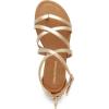 DREAM PAIRS Women’s Dressy Gladiator Summer Cross Strappy Sandals Comfort Flat Casual Beach Fisherman Thong sandals(Gold)