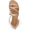 DREAM PAIRS Women’s Dressy Gladiator Summer Cross Strappy Sandals Comfort Flat Casual Beach Fisherman Thong sandals(Nude)