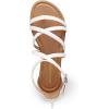 DREAM PAIRS Women’s Dressy Gladiator Summer Cross Strappy Sandals Comfort Flat Casual Beach Fisherman Thong sandals(White)