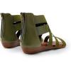 DREAM PAIRS Women’s Elastic Ankle Strap Low Wedges Sandals(Army/Green)
