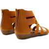 DREAM PAIRS Women’s Elastic Ankle Strap Low Wedges Sandals(Tan)