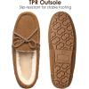 DREAM PAIRS Women’s House Slippers Indoor Outdoor Moccasin Fuzzy Fluffy Furry Loafers Suede Leather Warm Shoes(Chesnut)