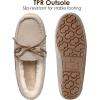 DREAM PAIRS Women’s House Slippers Indoor Outdoor Moccasin Fuzzy Fluffy Furry Loafers Suede Leather Warm Shoes(Sand)