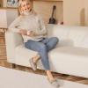 DREAM PAIRS Women’s House Slippers Indoor Outdoor Moccasin Fuzzy Fluffy Furry Loafers Suede Leather Warm Shoes(Sand)
