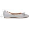 DREAM PAIRS Women’s Low Wedge Dressy Flats, Comfortable Square Toe Rhinestone Wedding Shoes(Silver-glitter)