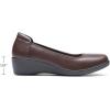 DREAM PAIRS Women’s Low Wedges Heels Pumps Comfortable Slip-on Round Toe Dress Work Shoes for Office Business(Brown)