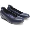 DREAM PAIRS Women’s Low Wedges Heels Pumps Comfortable Slip-on Round Toe Dress Work Shoes for Office Business(Navy)