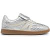 DREAM PAIRS Women’s Tennis Sneakers Walking Casual Lace-Up Footwear Comfortable Trendy Fold-Over Design Fashion Sneakers Shoes(Silver)