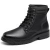 Bruno Marc Men’s Dress Oxford Fashion and Comfort Ankle Lace Up Boots(All Black)
