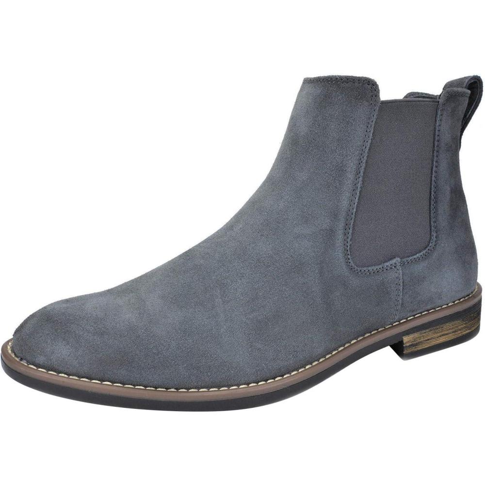 imageBruno Marc Mens Suede Leather Chelsea Ankle BootsGrey