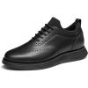 Bruno Marc Men’s MaxFlex Dress Sneakers Oxfords Casual Wingtip Brogue Shoes(All Black)